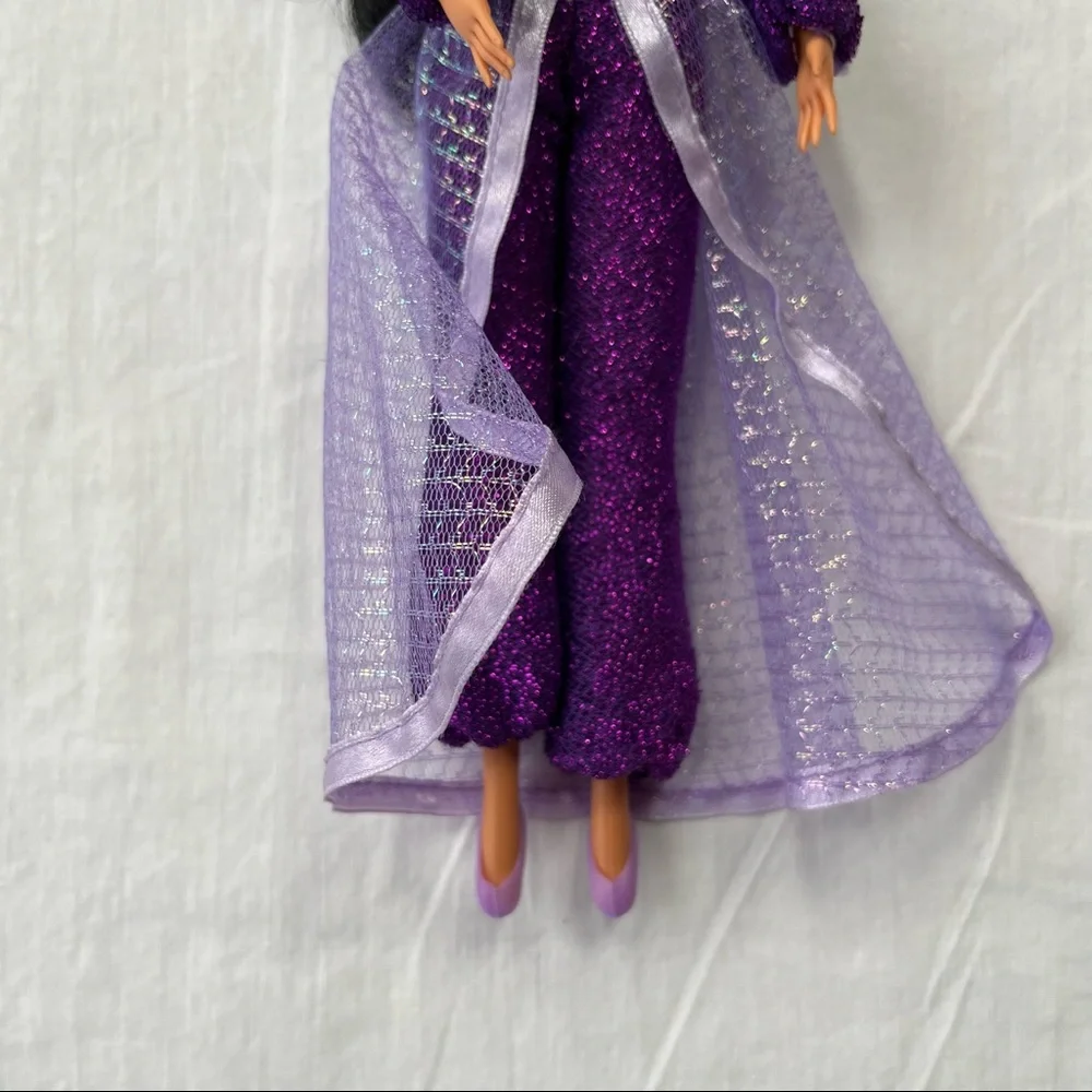 Disney Princess Jasmine from Aladdin Wearing Purple Outfit with Slippers
